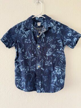 GAP Boys Button Down Blue Shirt S/S